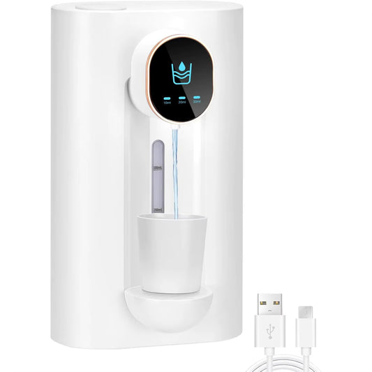 Bathroom Automatic Mouthwash Dispenser Wall Mount Mouthwash Dispenser with Magnetic Cup, 3 Dispensers, Smart Mouthwash Dispenser